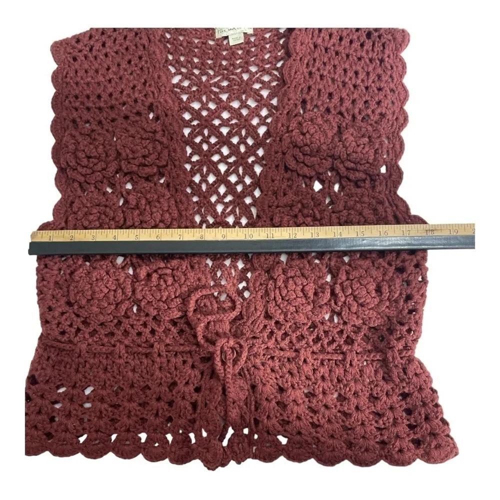 Live and Let Live Crochet Cardigan size L